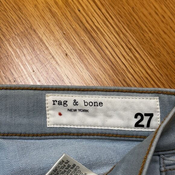 Rag & Bone Women's Dre Skinny Jeans Clean Chaseys Blue Light Mid Denim 27 NWT - Picture 13 of 16